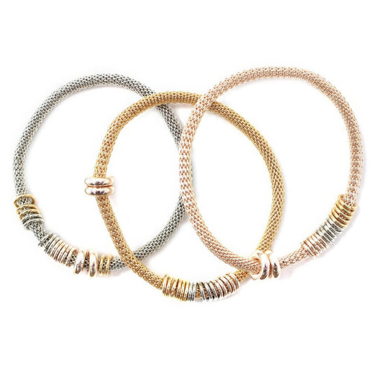 Multi-Tone Layered Bracelet Set