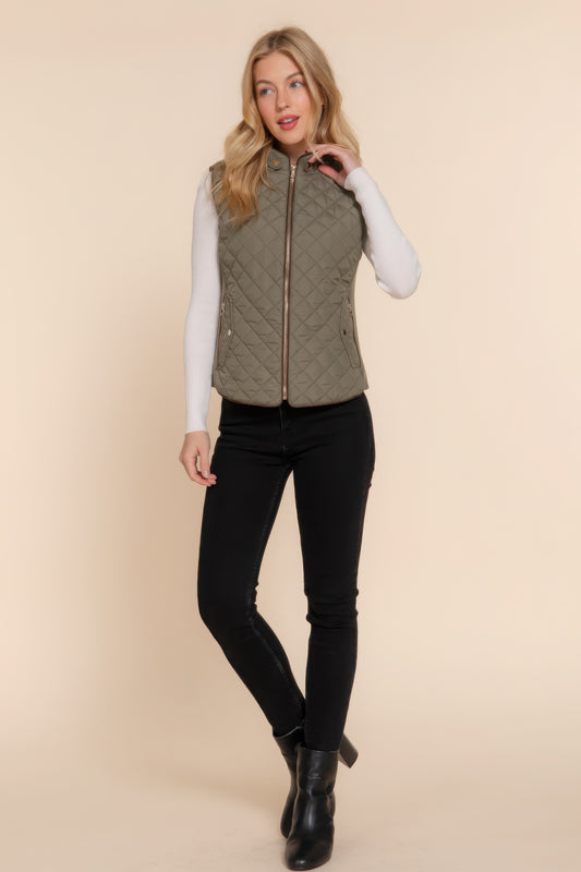 Quilted Olive Vest