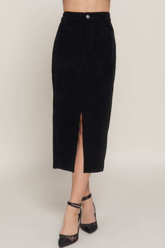 Corduroy Midi Skirt