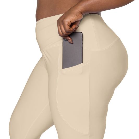 High-waisted Leggings with Pockets (Champagne)