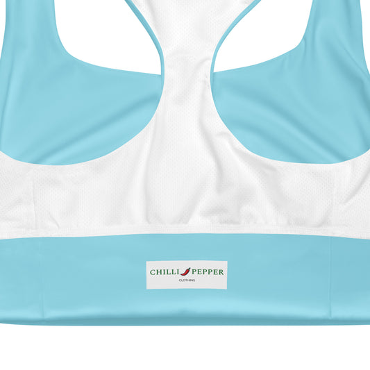 High Support Longline Sports Bra (Sky Blue)