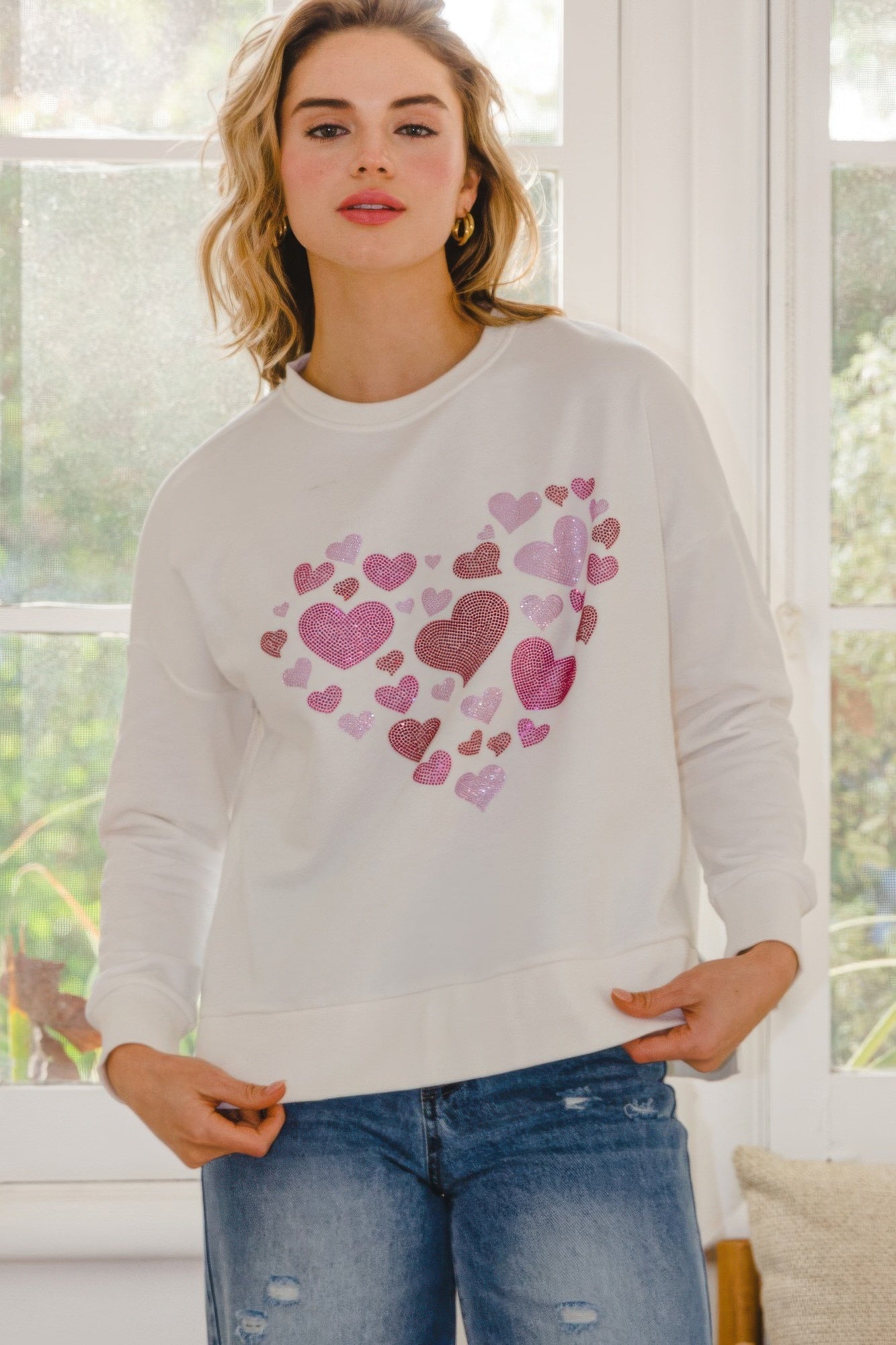 Festive Oversized Sparkle Pullover