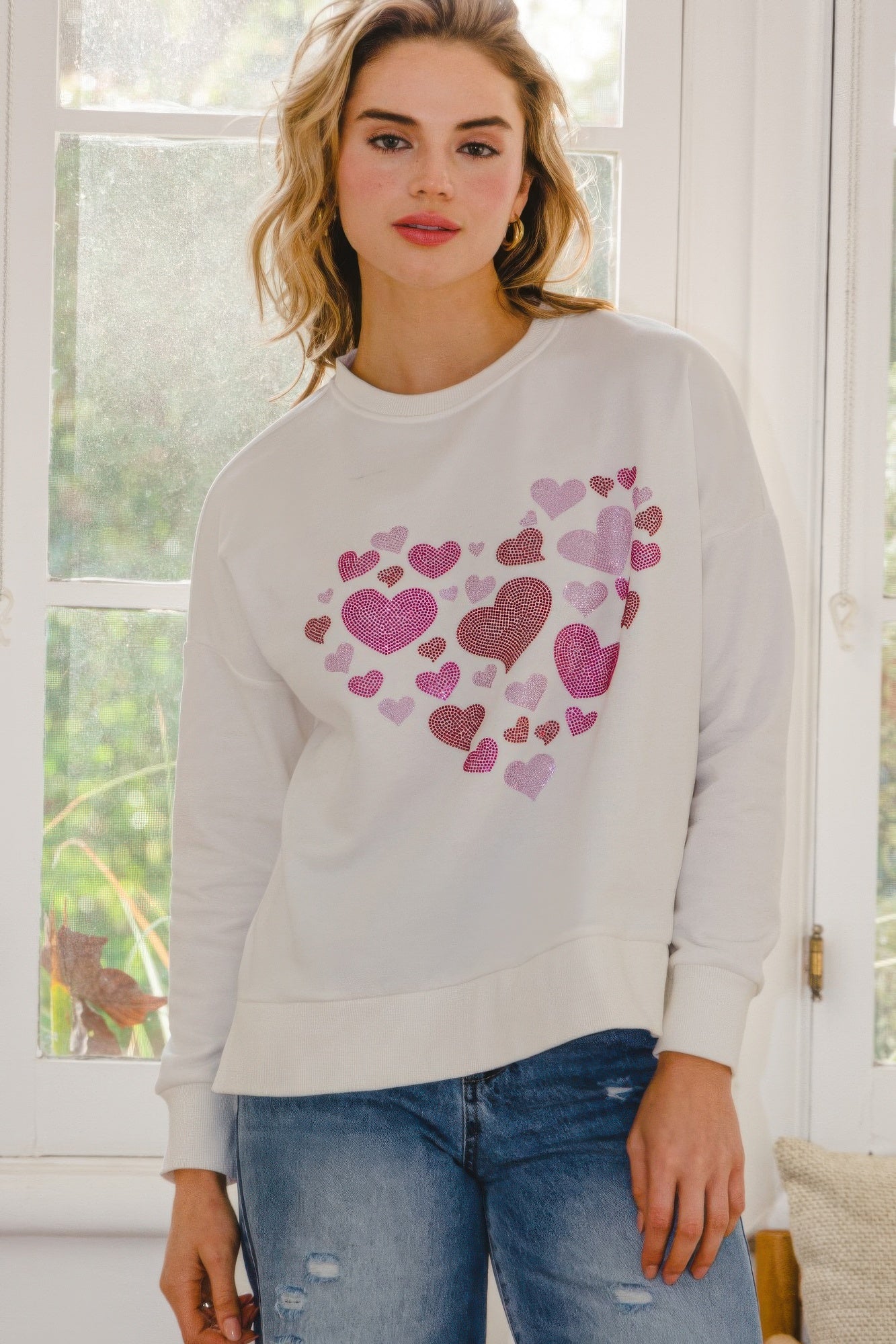 Festive Oversized Sparkle Pullover
