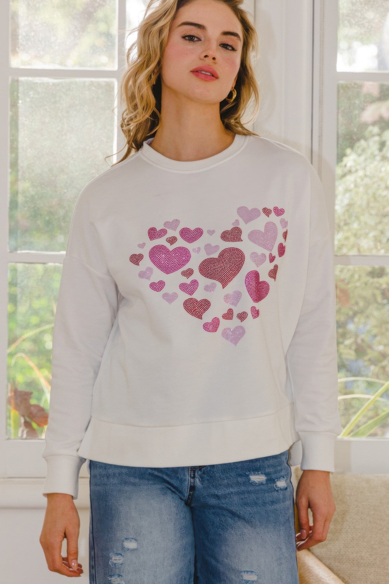 Festive Oversized Sparkle Pullover