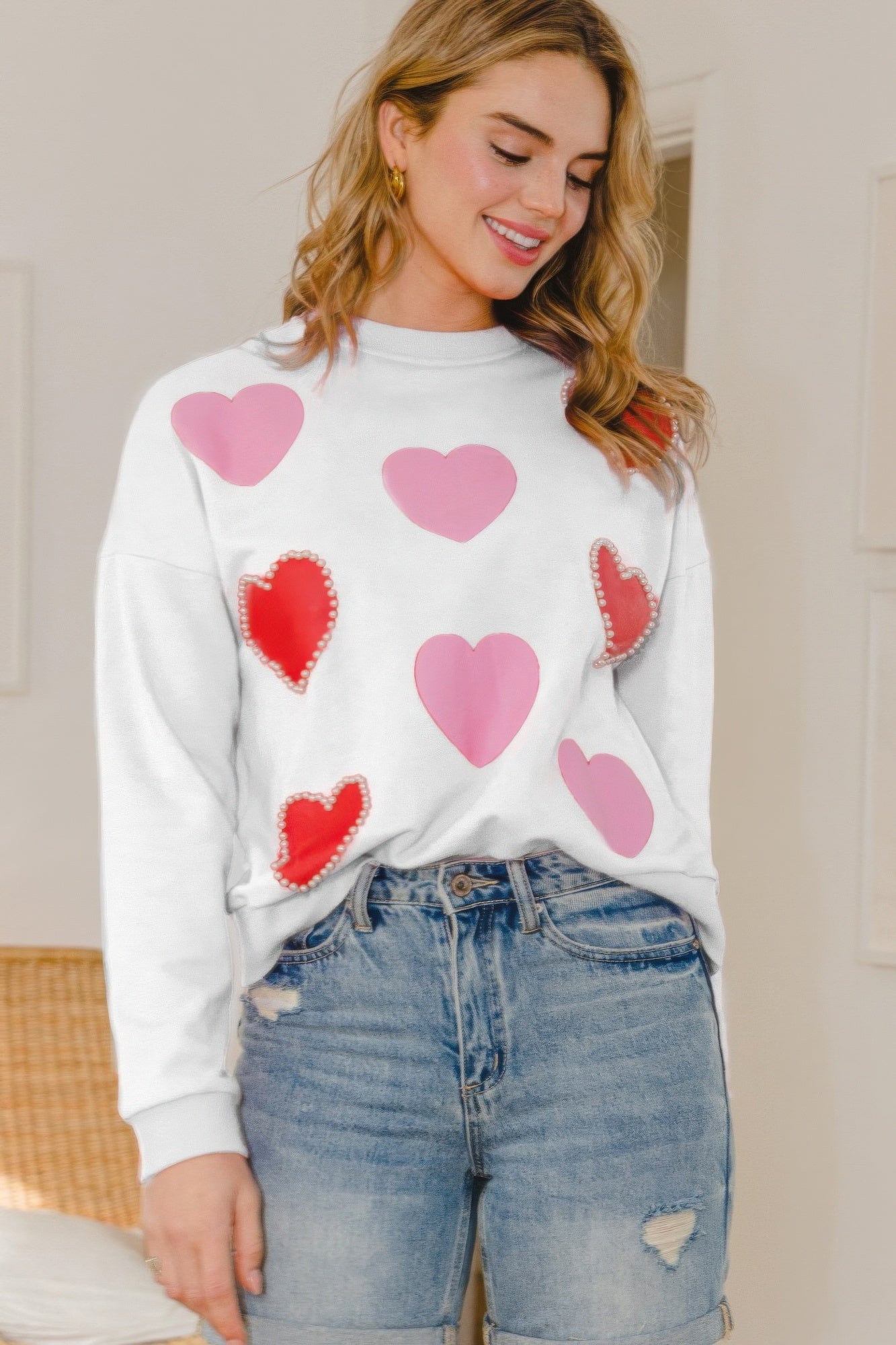 Festive Pearl Embellished Sweater