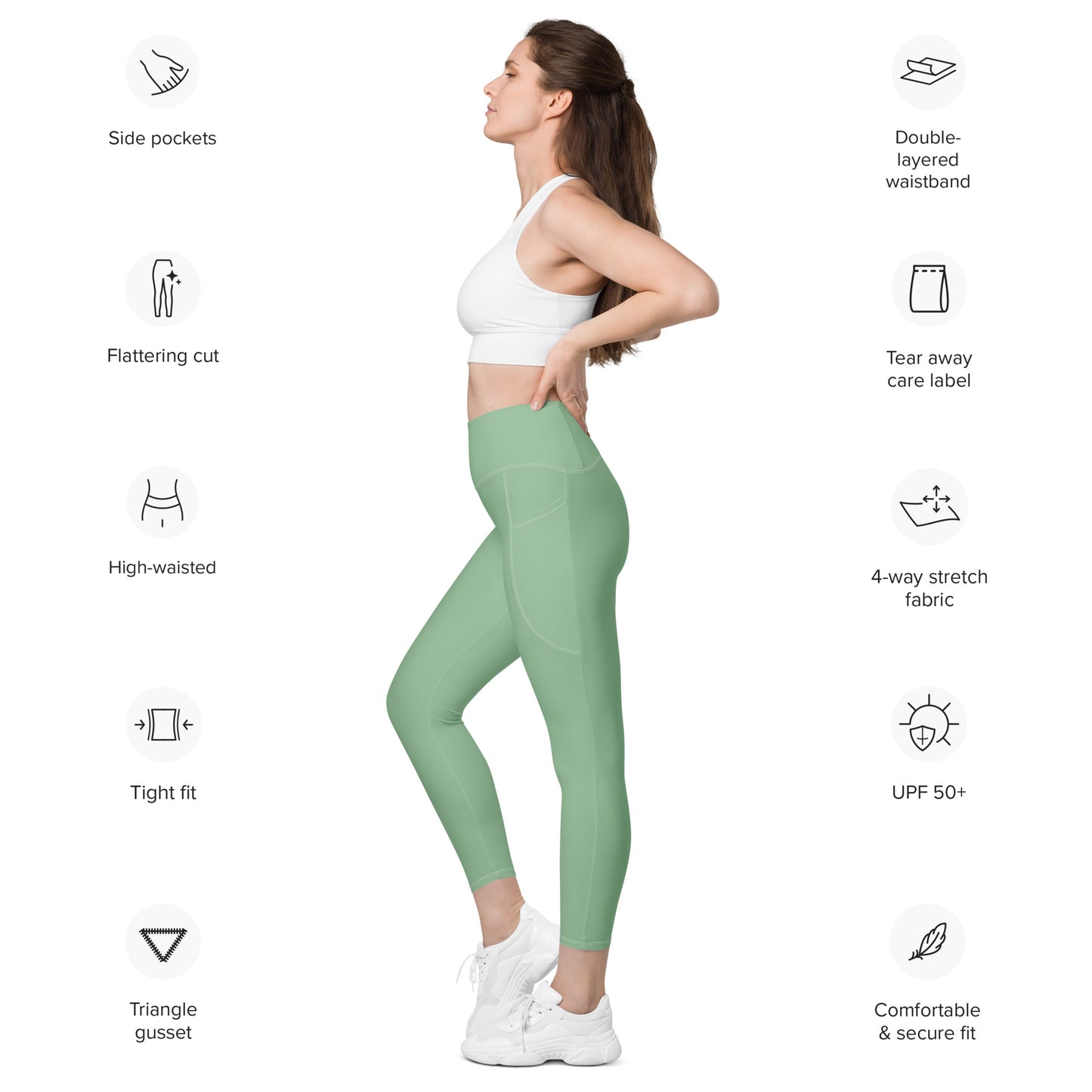 High-waisted Leggings with Pockets